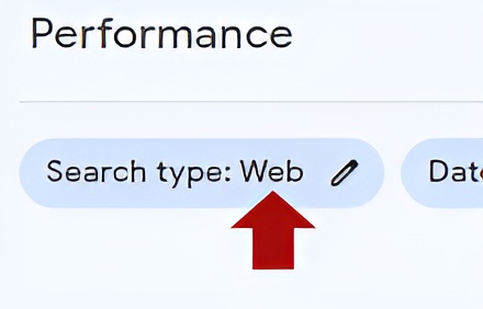 انتخاب search type در گزارش performance سرچ کنسول